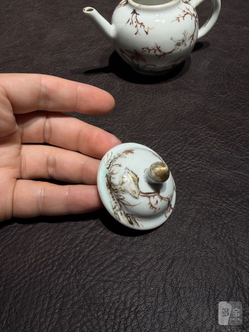 清乾隆 粉彩花鸟纹茶具一套25件 - 图40